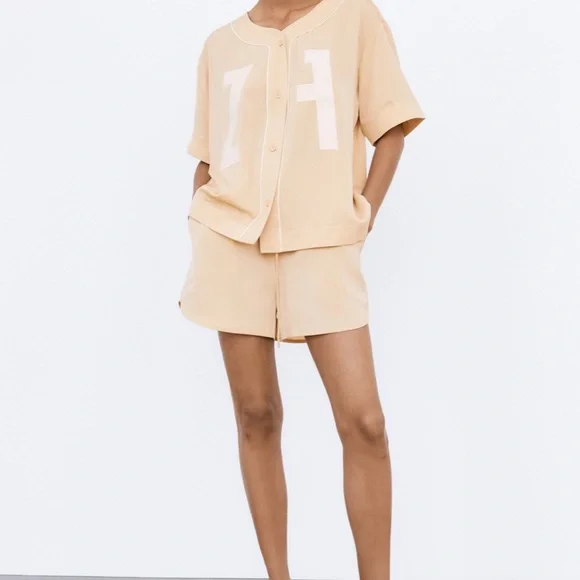 ZARA SATIN EMBROIDERED SHIRT - Picture 2 of 5